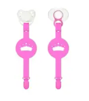 New Paciplay Dummy Silicone Holder Teether Pink Crown Free Express Shipping