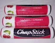 CHAPSTICK CLASSIC CHERRY Lot of 3 Lip Balm Fruity and Sweet!