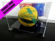 Netball Display Case - Diamonds Swifts Vixens Super Memorabilia Lego