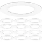 Sunco 12 Pack Goof Rings for 4 Inch Recessed Lights White Can Light Goof Trim...