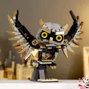 Owl Animal Building Block Figurine Set - 494 pcs Toy Bird Statue with Stand