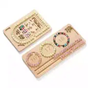 Beading Tray DIY Bracelet Necklace Jewelry Making Gray Bead Board Measuring Tool