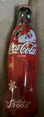 2003 Coca-Cola Santa Claus Christmas Coke Bottle Wrapped Holiday FULL