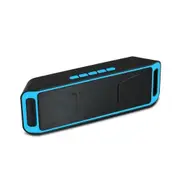 Wireless Bluetooth Speaker Column Stereo Subwoofer Usb Speakers Built-In Mic Bass Mp3 Player Sound Box Blue