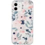 Flower Floral Shockproof Case Shockproof Cover - For Apple iPhone 14 (Pink)