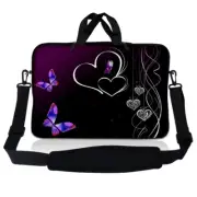 10 Inch Tablet Laptop Sleeve Bag Carry Case iPad Pouch w/ Shoulder Strap Hearts