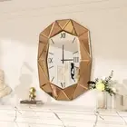 Large Wall Clock with Mirror Finishing Wall Decor Clock 3D Beveled Diamond Edges