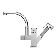 Kitchen Sink Faucets with Pull Out Sprayer MixerTap SingleHandle Stainless Steel