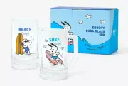 SNOOPY PEANUTS / Peanuts Snoopy Soda Glass 2P Set / 355ml