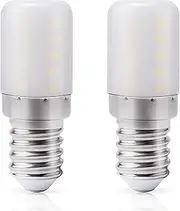 DiCUNO E14 LED Fridge Light Bulb, Daylight White 6000K, 3W Equivalent to 30W Halogen, 300LM, Non-dimmable Small Edison Screw Lamps for Refrigerator/Cooker Hood/Home Lighting/, Pack of 2