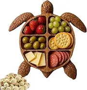 Setauoo Wood Charcuterie Boards | Turtle Serving Tray Cheese Board - Wooden Serving Platter Dinner Plates, Fruit Platter for Meat Bread Snack, Table Decor