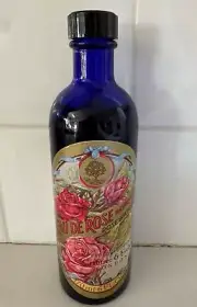 NEW Vintage 1974 Cobalt Blue Crabtree & Evelyn Eau De Rose Rosewater Full Bottle