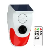 Outdoor Solar Sound Light Alarm Motion Sensor 1000mAh Battery 120 Decibels Siren Sound Alert Flash Strobe Security Alarm