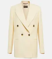 [Loro Piana] Loro Piana Aurora linen-blend blazer AU 6 white