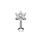 Piercing Ear Labret Lip Star 7 Gem