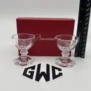 Baccarat Harcourt Egg Holders Clear Crystal Pair Of 2 New In Box Sealed 2814005