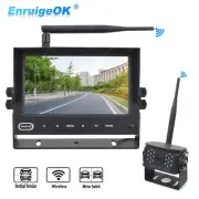 720P Wireless 7" Monitor Rear Reversing Camera Kit For Caravan Bus Truck Van