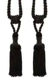 DÉCOPRO Chainette Tieback, Style# STB, Color# K9 - Pure Black [Set of 2]