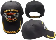 Vietnam Veteran "Time was Served Time to Honor" Black 3d Cap Hat CAP607C (TOPW)