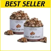 Gourmet Peanut Brittle Crunch 18oz Tins – Pack of 2, Vacuum Sealed Freshness