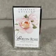Crabtree & Evelyn EVELYN ROSE Perfumed Bath Soap Bar 3.5 oz Boxed