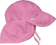 [green sprouts] I Play. Girls Flap Sun Protection Swim Hat, White, 0-6 Months US