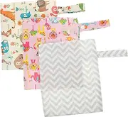 SWOOMEY 3pcs Diapers Bag Portable Hanging Pouches for Travel Organize Diapers Neatly Lightweight and Versatile for Shopping Camping and Picnics