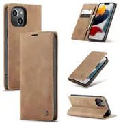 CaseMe iPhone 15 Classic PU Leather Folio Case Cover Apple iPhone15 [Brown]