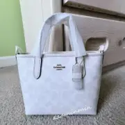 NWT Coach City Mini Tote Bag In Signature Canvas- CW032
