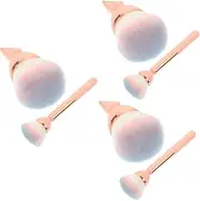 minkissy 3pcs Professional Makeup Powder Brush Nail Cleaner Brush Triangle Face Makeup Cosmetic Put The Make-up Brush Skin-friendly