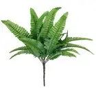 Plastic Fern Grass Leaves Plant for Home Wedding Decoration (Green) Green fern
