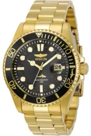 Invicta Men's Pro Diver Quartz Watch with Stainless Steel Strap, Gold, 22 (Mo...