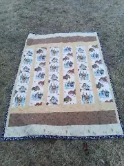 Quilt hand made Animals Dogs & Cats, Antique Sewing machine, Sewing 43x59 in