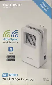 TP-LINK AC1200 Wireless Wi-Fi Range Extender RE350K Kasa App 2.4GHZ + 5GHZ DUAL