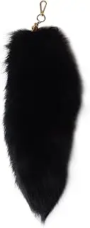 [QWDSGFWS] Fluffy Fox Tail Fur Keychain Cosplay Toy Party Costume Furry Wolf Tails Handbag Accessory Key Chain Ring Hook /4