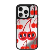 iPhone 16 Pro Mirror Ring Stand Case MagSafe Compatible Cherry Love