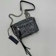 REBECCA MINKOFF Silver Micro MAC Crossbody Bag NWT