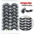 Fluffy Long Natural Eye Lash Extension 4D Mink False Eyelashes 25MM Lashes
