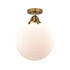 Innovations Beacon 1 Light 12" Semi-Flush, BB/Frosted - 288-1C-BB-G201-12