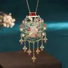 Spring National Tide New Ancient Gold-plated Necklace Jade Carp Fish Necklace