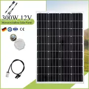 300W Fixed Solar Panel Kit 12V Portable Power Mono Camping Home Battery Charging