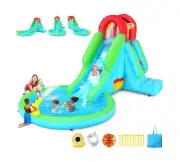Inflatable Water Slide with Blower, 13x8.3x7.1 FT Blow Up Water Slide for Kid...