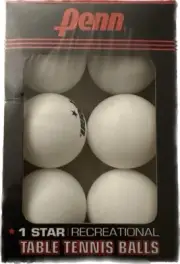 Penn Table Tennis Ping Pong Balls 40 mm - Set of 6