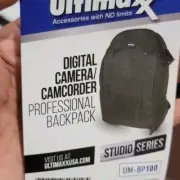 ULTIMAXX Padded Water Resistant Professional Camera Camcorder Backpack Black New