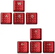 Texture Tactility Backlit Keycaps Replacement Suitable for Logitech G813/G815/G913/G915 TKL RGB Mechanical Gaming Keyboard (WASD+Arrow Keys) (Red)