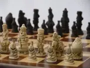 Berkeley Alice in Wonderland Chess Set (cream and brown, no board)