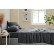 Trafalgar 1200TC Cotton Rich Bed Sheet Set - Charcoal, King - King