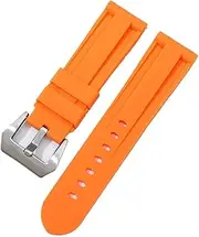 [KBCTFWP] Soft Silicone Sport Watchband 22mm 24mm 26mm Yellow Red Green Waterproof Men Replacement Bracelet Band Strap Watch Accessories