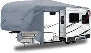GEARFLAG 5th Wheel RV Camper Cover with Slide Out Opening 5 Layers with Reinforced Windproof Side-Straps Anti-UV Water-Resistance Heavy Duty for Motorhome (Fits 36' - 38')