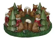 FOXES AND TREES TABLE CENTERPIECE OR CIRCULAR PLANTER BASE